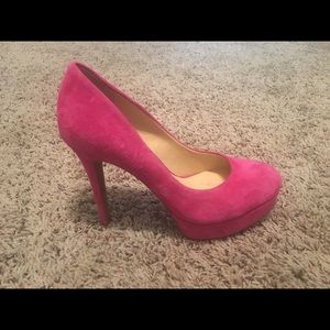 Gianni Bini Pink Velvet Heels